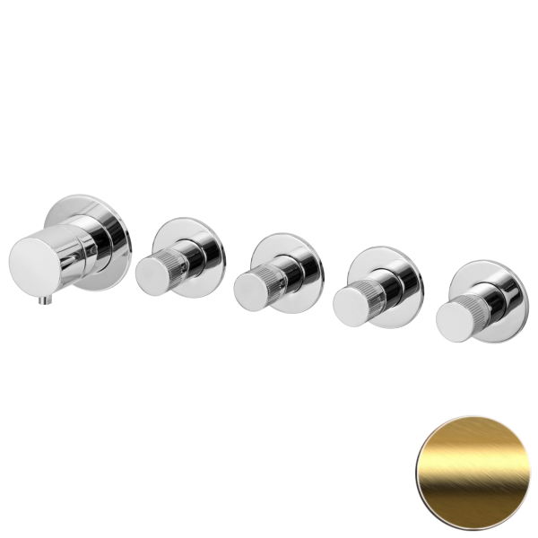 Смеситель для душа Remer X Style N98D4PWBBG, золото брашированное