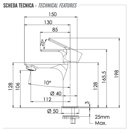 Смеситель для раковины Remer Energy EY12