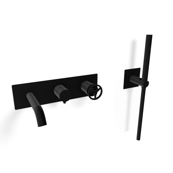 Смеситель для ванны Remer Chrono CH53D2WBNO, черный матовый