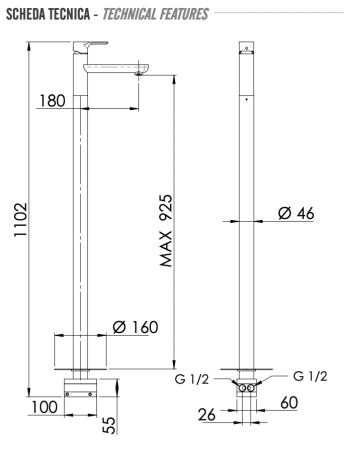 Смеситель для раковины Remer Energy EY18