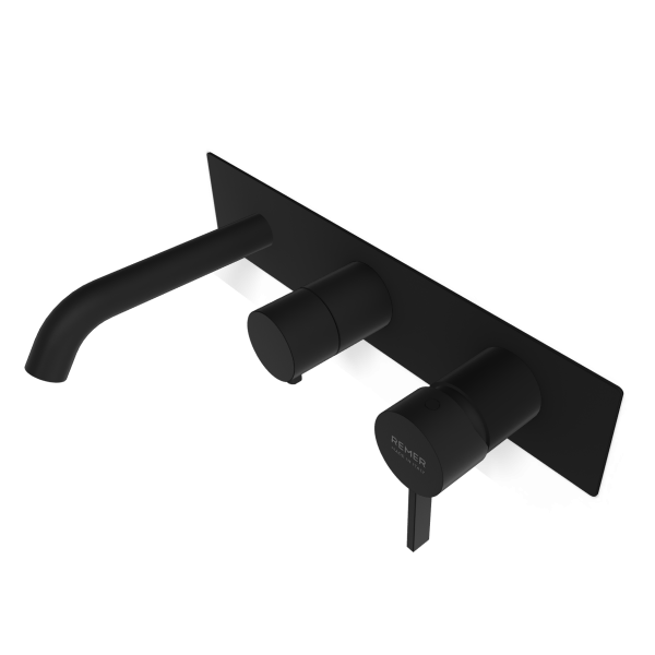 Смеситель для ванны Remer Metrica MC54D3WBNO, черный матовый