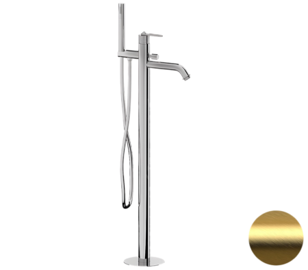 Смеситель для ванны Daniel Brooklyn BY678DP, золото брашированное