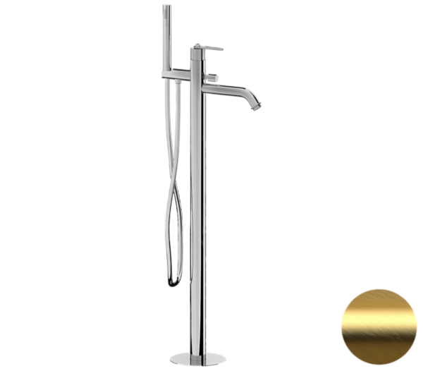 Смеситель для ванны Daniel Brooklyn BY678DP, золото брашированное