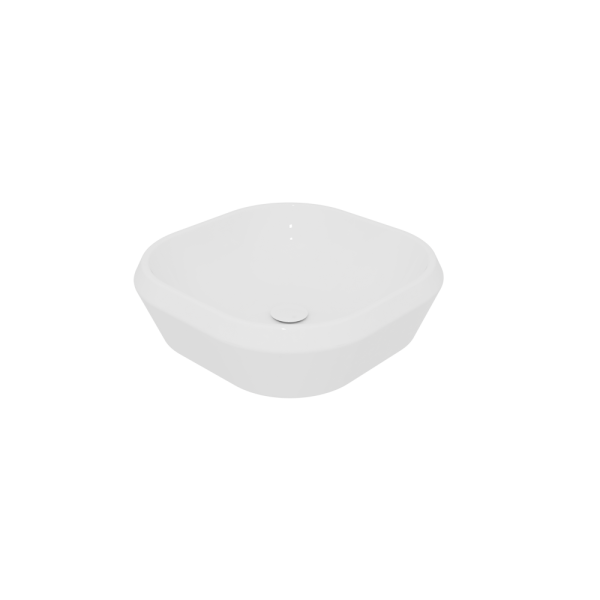 Раковина накладная 45 см GSG Ceramic Design Cruise CRLAVQU45000, белый глянцевый