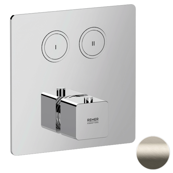 Смеситель термостатический для душа Remer Absolute AU99D2KBXV, сталь