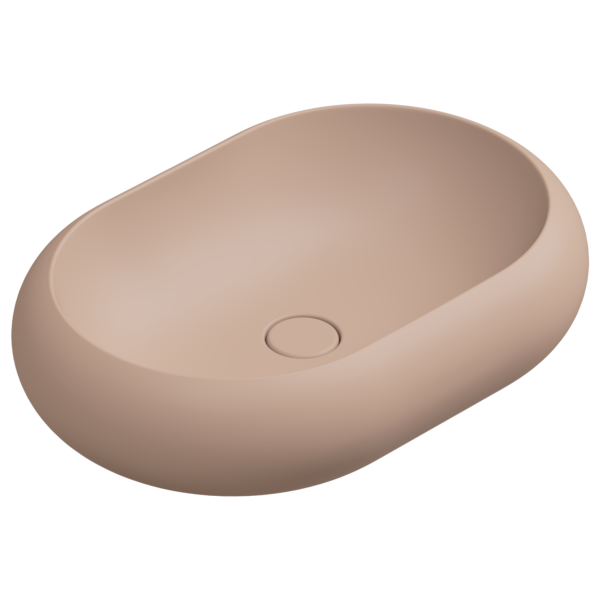 Раковина накладная 60x42 см GSG Ceramic Design Petra PELAV60032, Cipria Matt