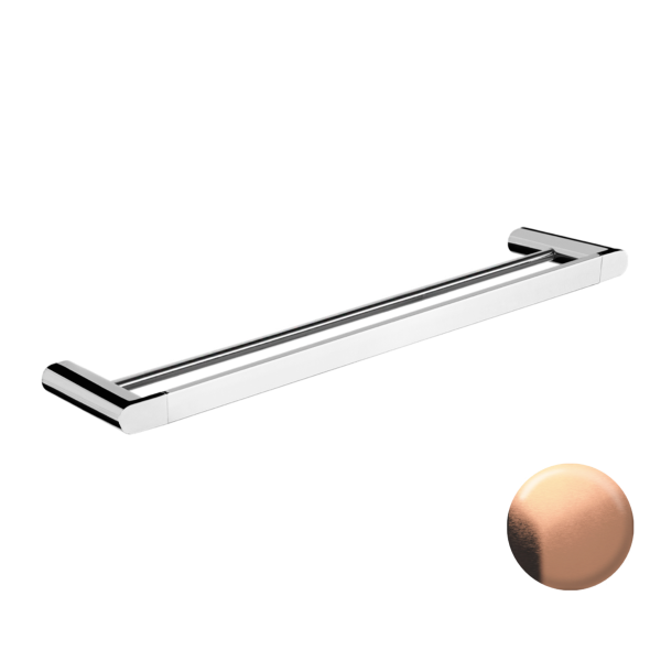 Полотенцедержатель двойной 60 см Remer Lounge LN33RP, медь брашированная