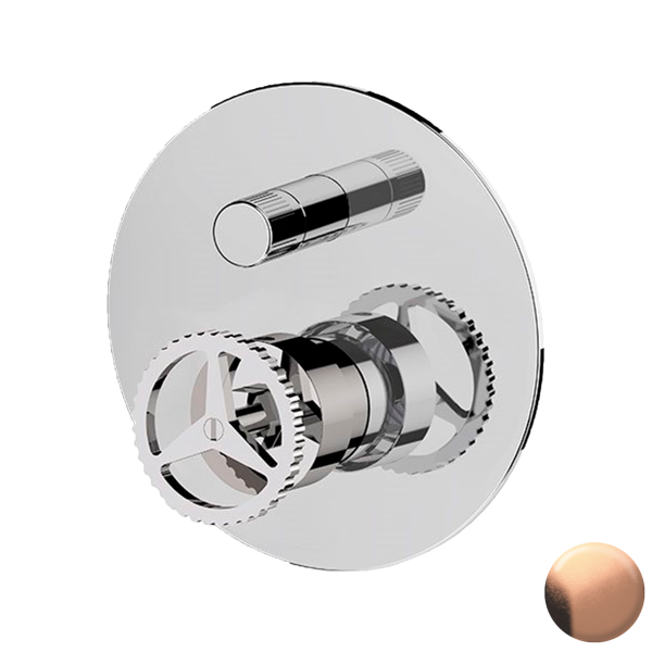 Смеситель для душа Remer Chrono CH09HLRP, медь брашированная