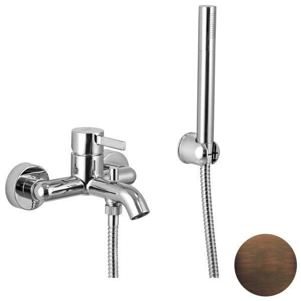 Смеситель для ванны Remer Metrica MC02BR, бронза масляная