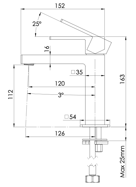 Смеситель для раковины Mariani Rebel A37380RE12, белый матовый