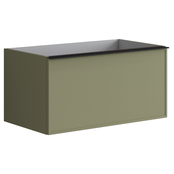  Тумба для раковины с 1 ящиком 80см Onsen Pixel 68-BP-080-F1-M57, зелёный 