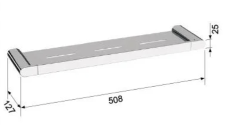 Полка 51 см Remer Lounge LN20BO, белый матовый