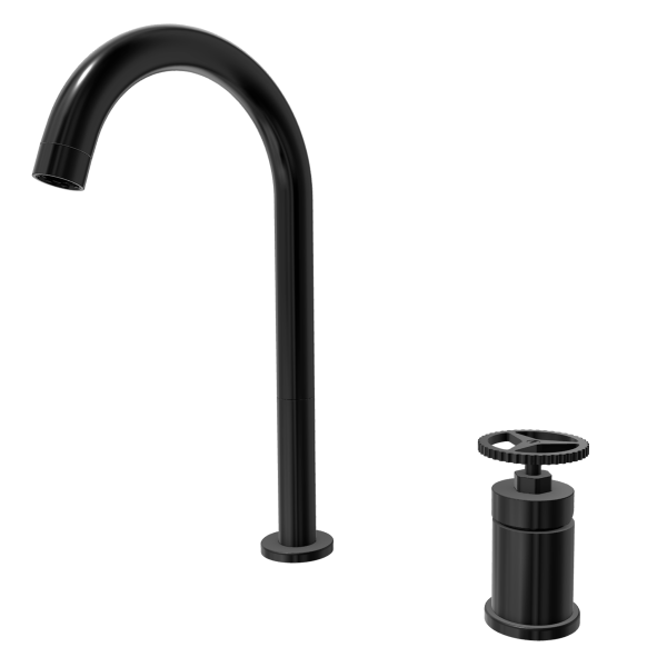 Смеситель для раковины Remer Chrono CH57LCFP, черный брашированный хром