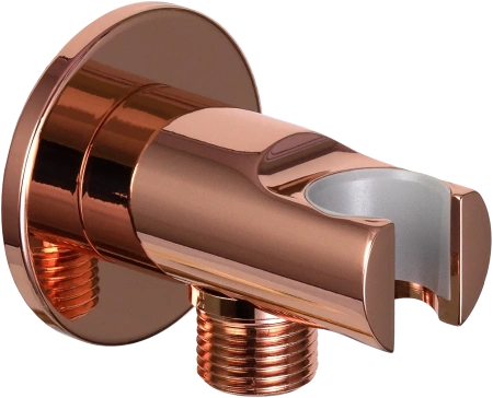 Держатель ручного душа с подключением шланга Remer 337MRL, медь глянцевая