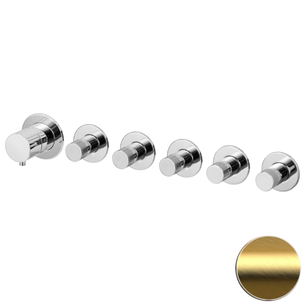 Смеситель для душа Remer X Style N98D5PWBBG, золото брашированное