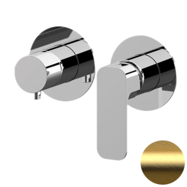 Смеситель для душа Daniel Tiara TA625D3DP, золото брашированное