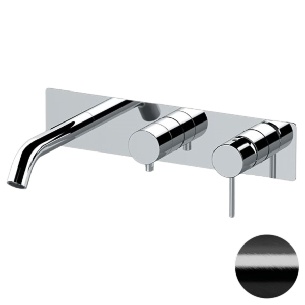 Смеситель для ванны Remer X Style X54D2WBCFP, черный брашированный хром