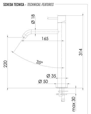 Смеситель для раковины Remer X Style X11LXLBG, золото брашированное