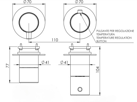 Смеситель для душа Remer X Style XT92ZPWBCU, медь брашированная PVD