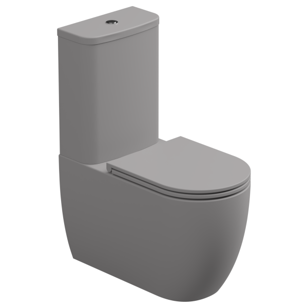 Чаша напольного унитаза биколор GSG Ceramic Design Like LKMBLBI000/038P, White/Fumo Matt