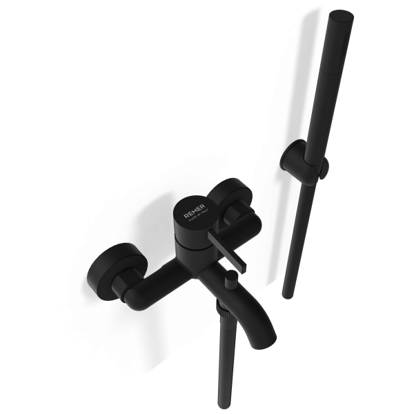 Смеситель для ванны Remer Metrica MC02NO, черный матовый