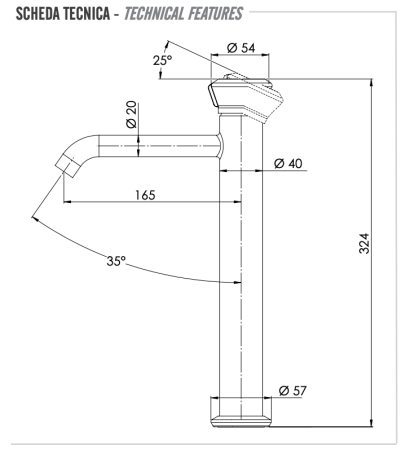 Смеситель для раковины Remer Element ET11LXLNO, черный матовый