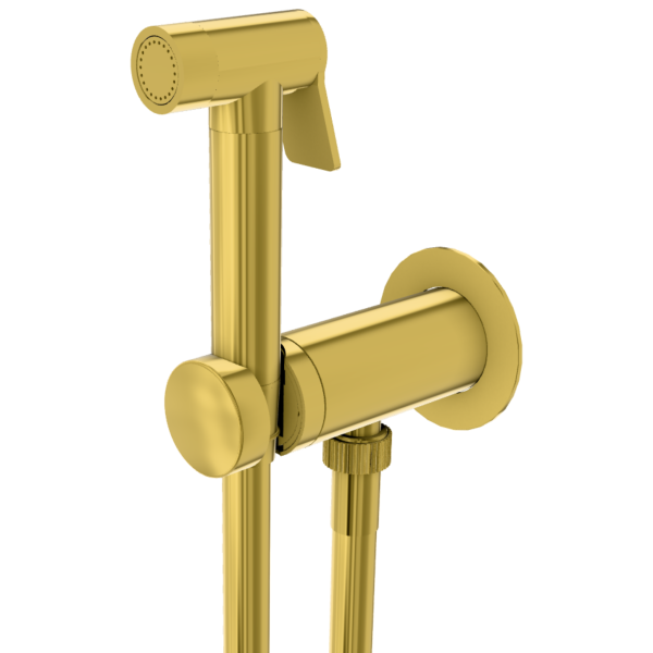 Гигиенический душ со смесителем Remer X Style X61POEWBDO, золото глянцевое