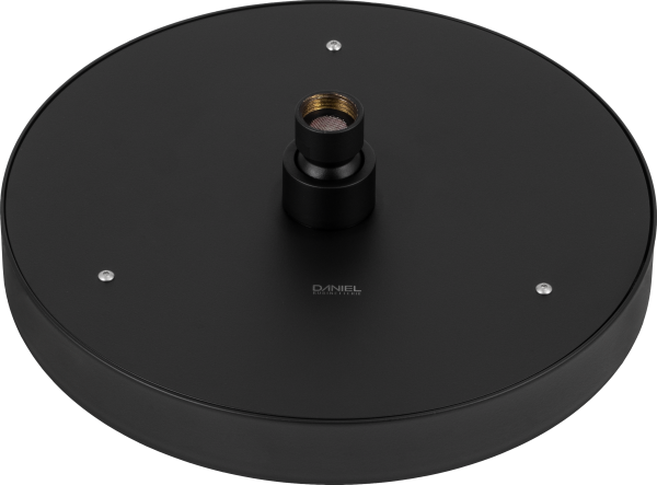 Верхний душ с шарнирным соединением 22 см Daniel A578H3CM2215, черный матовый