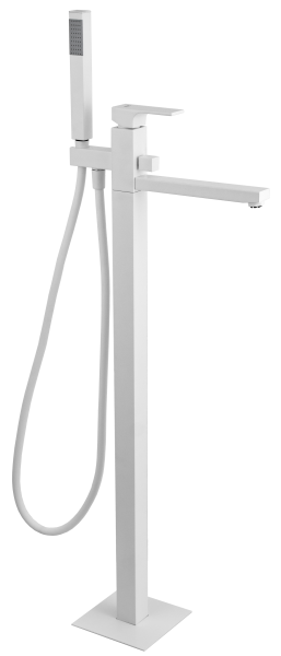 Смеситель для ванны Remer Absolute AU08BO, белый матовый