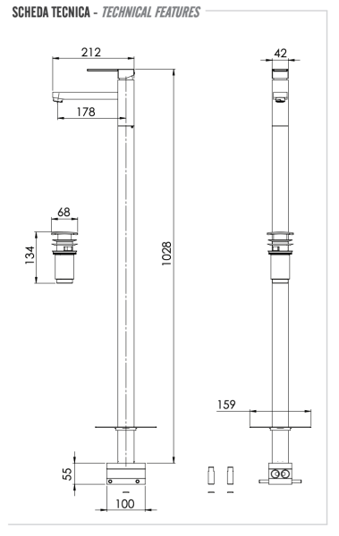 Смеситель для раковины Remer Qubika Q18