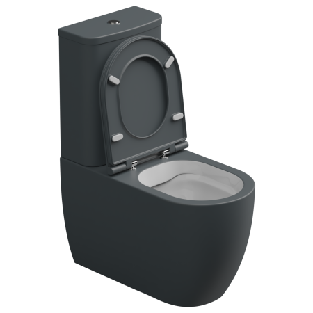 Чаша напольного унитаза биколор GSG Ceramic Design Like LKMBLBI000/028P, White/Ebano Matt