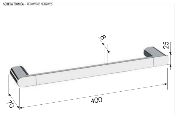Полотенцедержатель 40 см Remer Lounge LN40BG, золото брашированное
