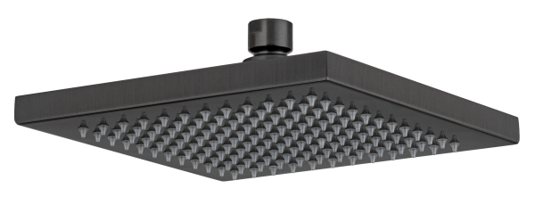 Верхний душ с шарнирным соединением 20 см Remer 359SSCFPX, черный брашированный хром