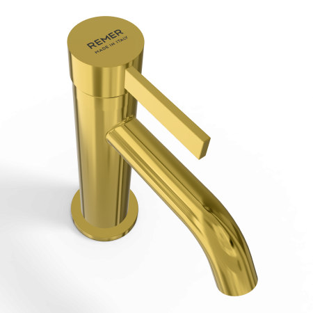 Смеситель для раковины Remer Metrica MC12DO, золото глянцевое