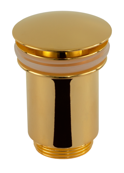 Донный клапан без перелива 1”1/4 Remer 904CC114DO, золото глянцевое