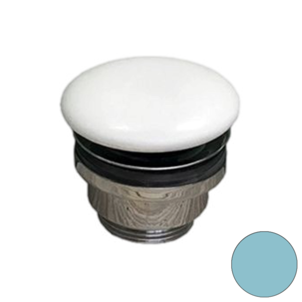 Донный клапан универсальный 1”1/4 с керамической крышкой GSG Ceramic Design PILTONUNIAR022, голубой глянцевый