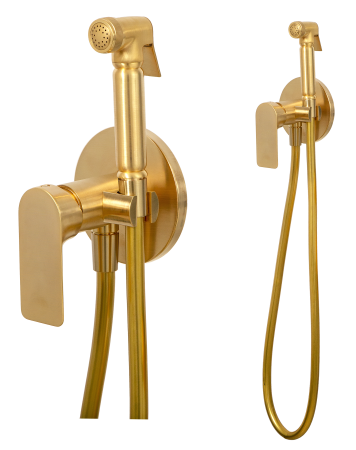 Гигиенический душ со смесителем Remer Infinity I65BG, золото брашированное