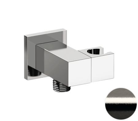 Держатель ручного душа с подключением шланга Remer 337SNP, никель брашированный