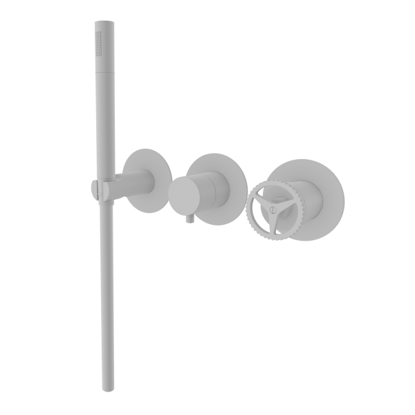 Смеситель для душа Remer Chrono CH97D3PWBBO, белый матовый