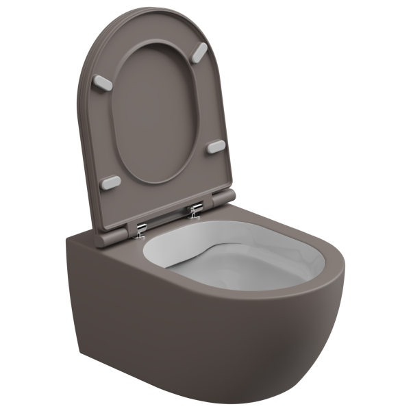 Чаша подвесного унитаза биколор GSG Ceramic Design Like LKWCSOBI000/029, White/Tortora Matt