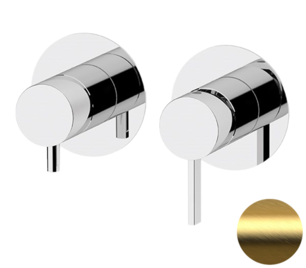 Смеситель для душа Remer Metrica MC93ZPWBBG, золото брашированное