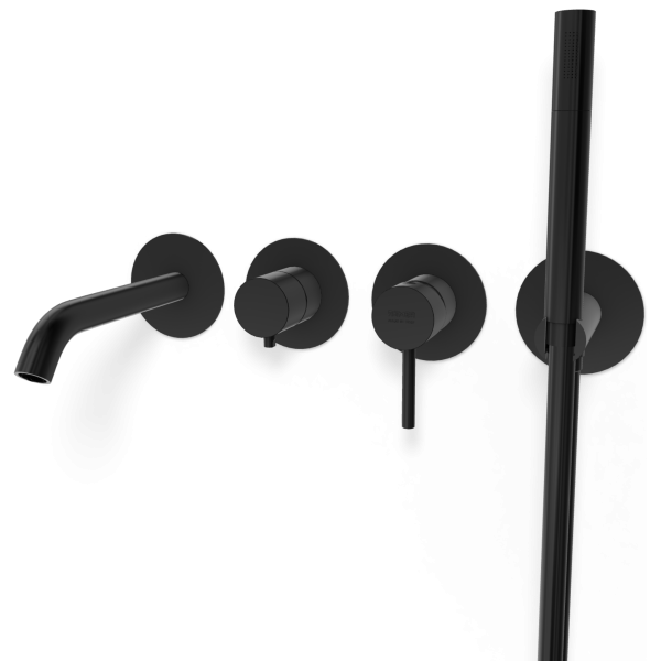 Смеситель для ванны Remer X Style X53D2PWBCFP, черный брашированный хром