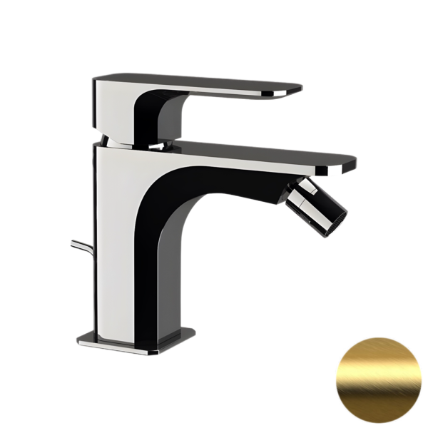 Смеситель для биде Daniel Tiara TA604DP, золото брашированное