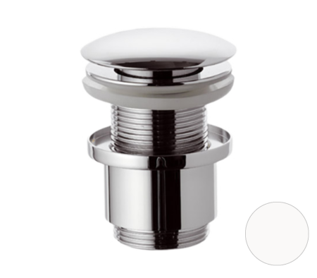 Донный клапан без перелива 1”1/4 Remer 904CC2114BO, белый матовый