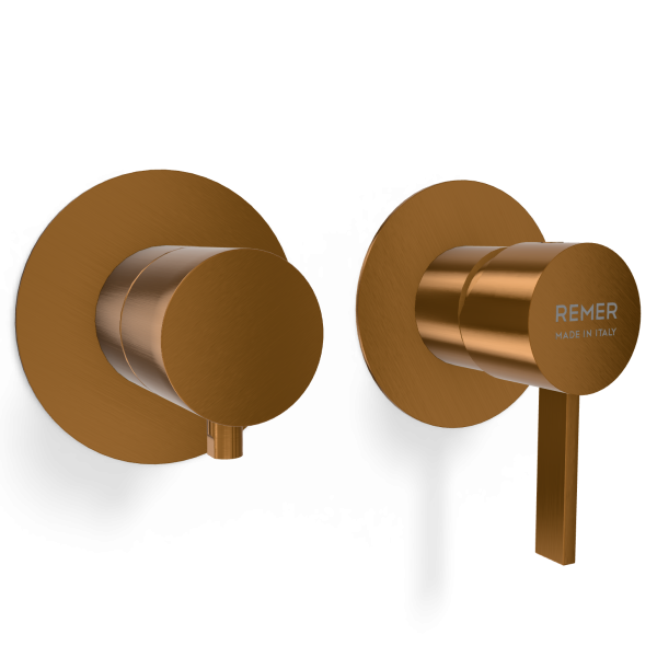 Смеситель для душа Remer Metrica MC92ZPWBCU, медь брашированная PVD