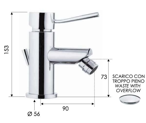 Смеситель для биде Remer Minimal N20