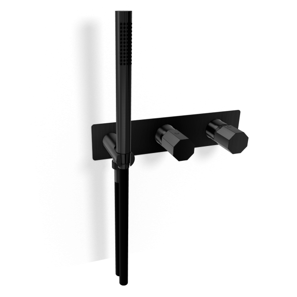 Смеситель для душа Remer Ottagono ON97D3WBGM, оружейная сталь PVD