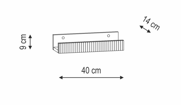 Полка 40 см Onsen Niwa 71-MN-040-M03-V03, белый