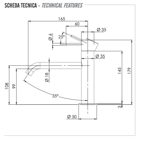 Смеситель для раковины Remer X Style X12ACFP, черный брашированный хром