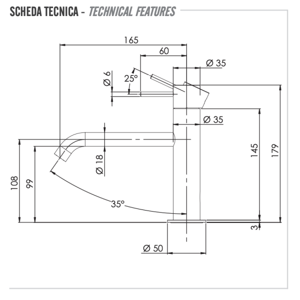 Смеситель для раковины Remer X Style X12ARP, медь брашированная
